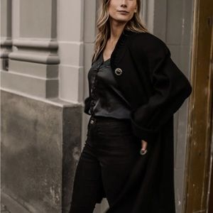 Vintage Black Midi Coat